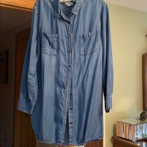 Long denim shirt/dress